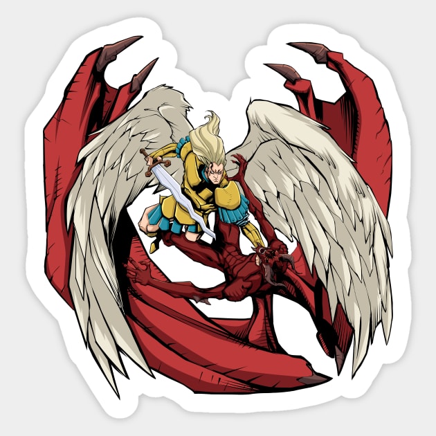 Angel versus Devil Sticker by Malchev